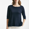 t-shirt in lino blu women Clouds - 6