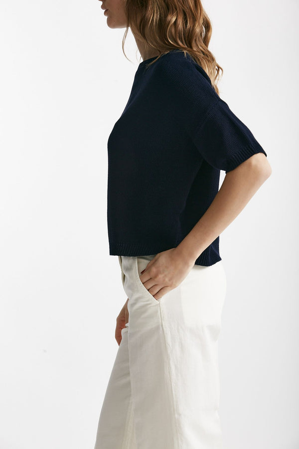 maglia a scatolina blu women Clouds