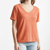 t-shirt in lino arancio women Clouds - 6