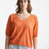 maglia scollo v arancio women Clouds - 6
