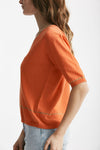 maglia scollo v arancio women Clouds - 2