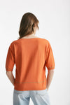 maglia scollo v arancio women Clouds - 3