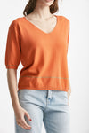 maglia scollo v arancio women Clouds - 4
