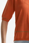maglia scollo v arancio women Clouds - 5