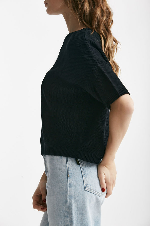 maglia a scatolina nero women Clouds