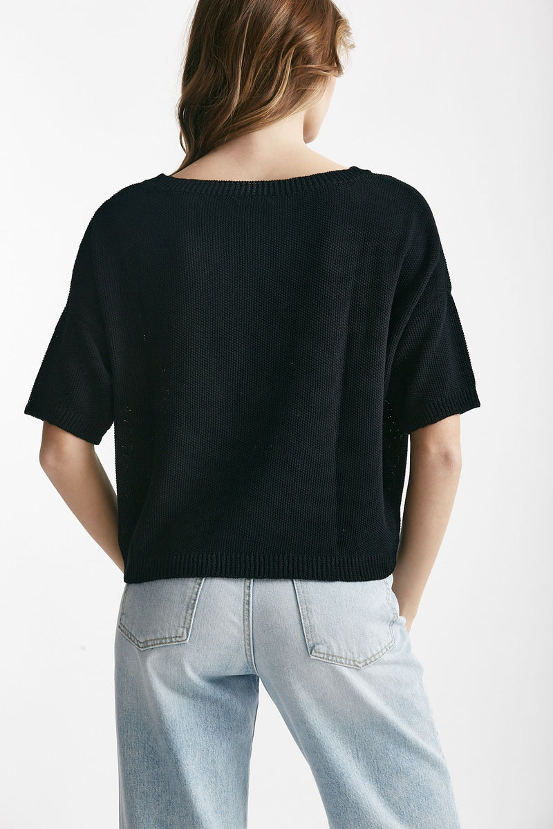 maglia a scatolina nero women Clouds - 3