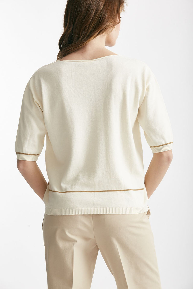 maglia scollo v panna women Clouds - 3