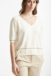 maglia scollo v panna women Clouds - 4