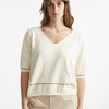 maglia scollo v panna women Clouds - 6