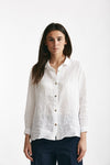 camicia in lino bianco women Clouds - 1