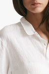 camicia in lino bianco women Clouds - 5