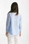camicia in lino azzurra women Clouds - 3