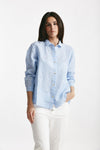 camicia in lino azzurra women Clouds - 4