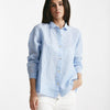 camicia in lino azzurra women Clouds - 6