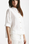 camicia in lino bianco women Clouds - 3