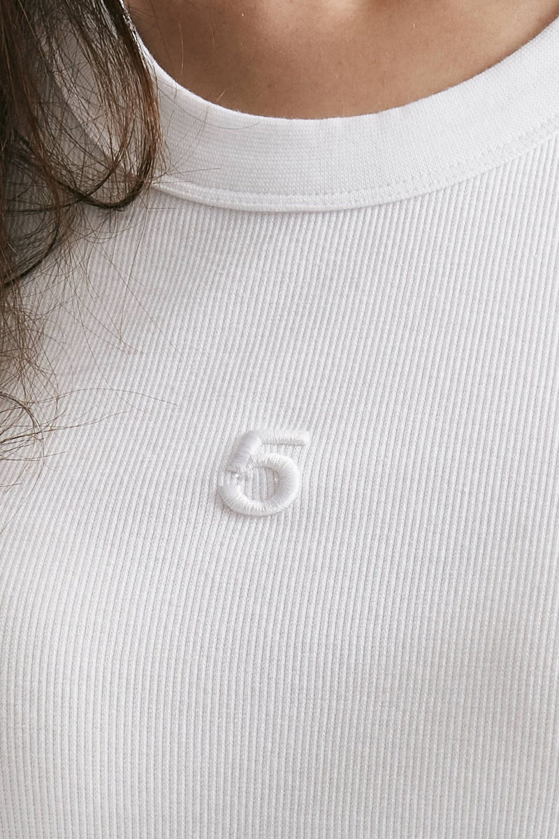 canotta a costine bianco ottico spalline women Department five - 5