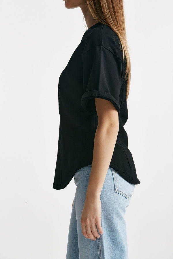 t-shirt in cotone point nero women Department five