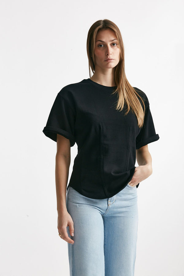 t-shirt in cotone point nero women Department five