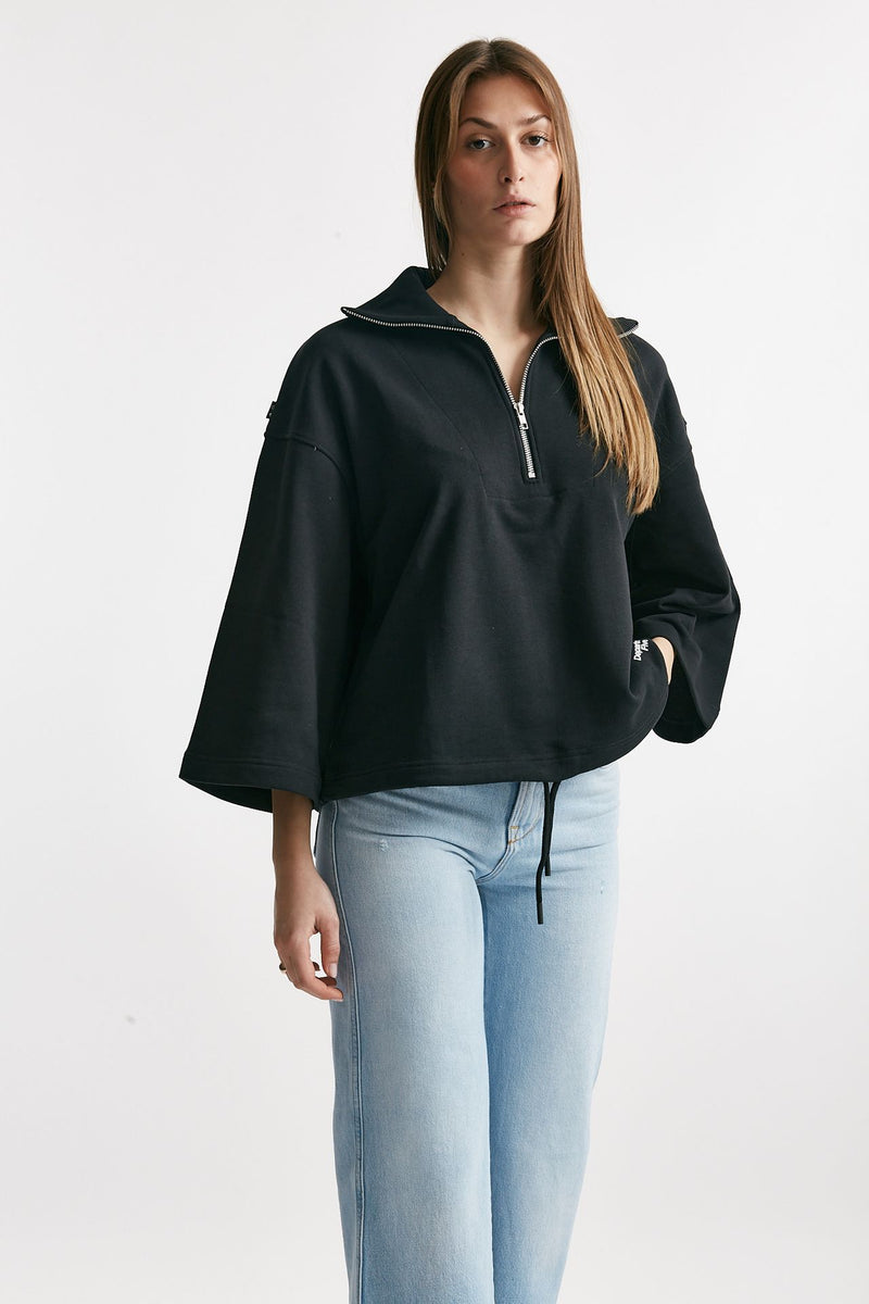 felpa collo polo loka grigio scuro women Department five - 4