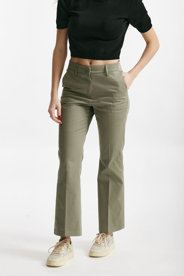 pantalone in cotone jettis verde chiaro women Department five