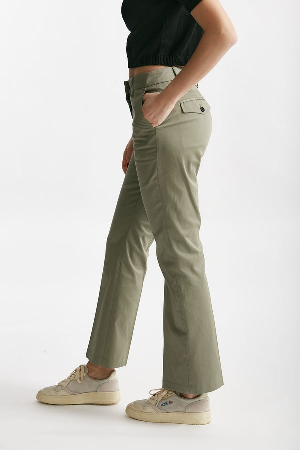 pantalone in cotone jettis verde chiaro women Department five