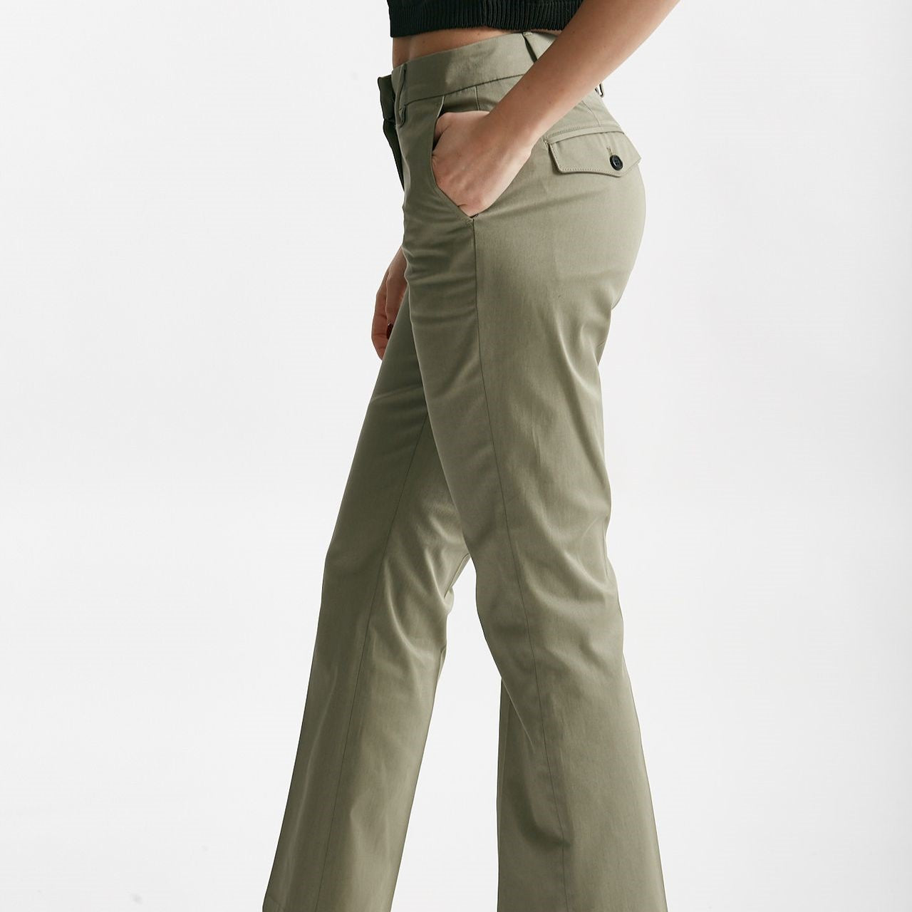 pantalone in cotone jettis verde chiaro women Department five - 5