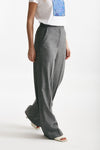 pantalone palazzo grigio tela in misto lana women Department five - 3