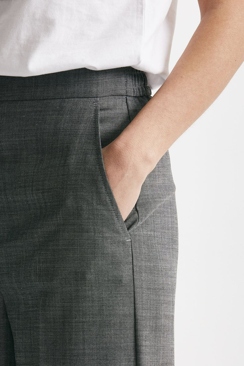 pantalone palazzo grigio tela in misto lana women Department five - 4