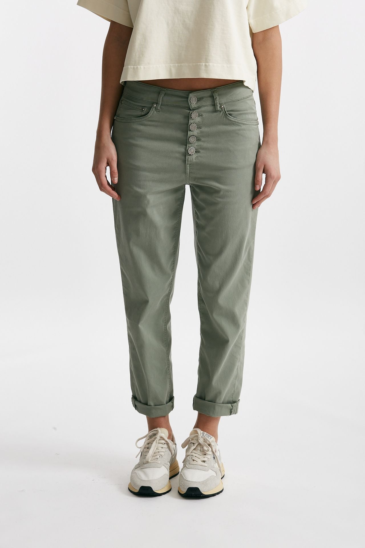 pantalone loose fit koons verde slavato women Dondup - 1