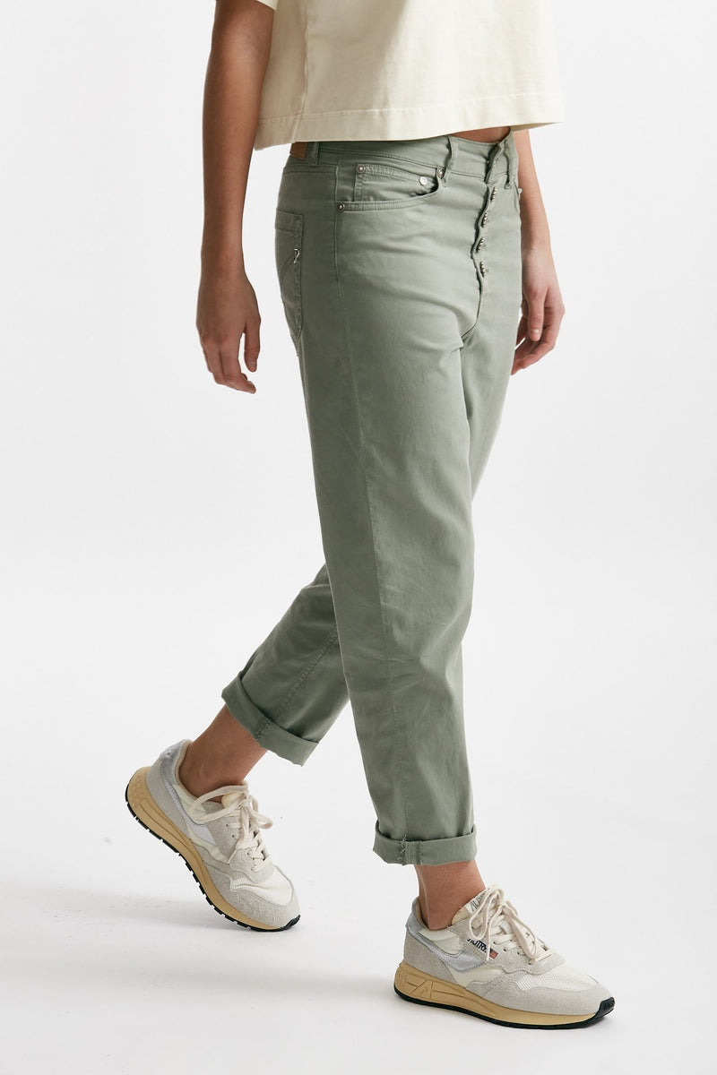 pantalone loose fit koons verde slavato women Dondup - 3