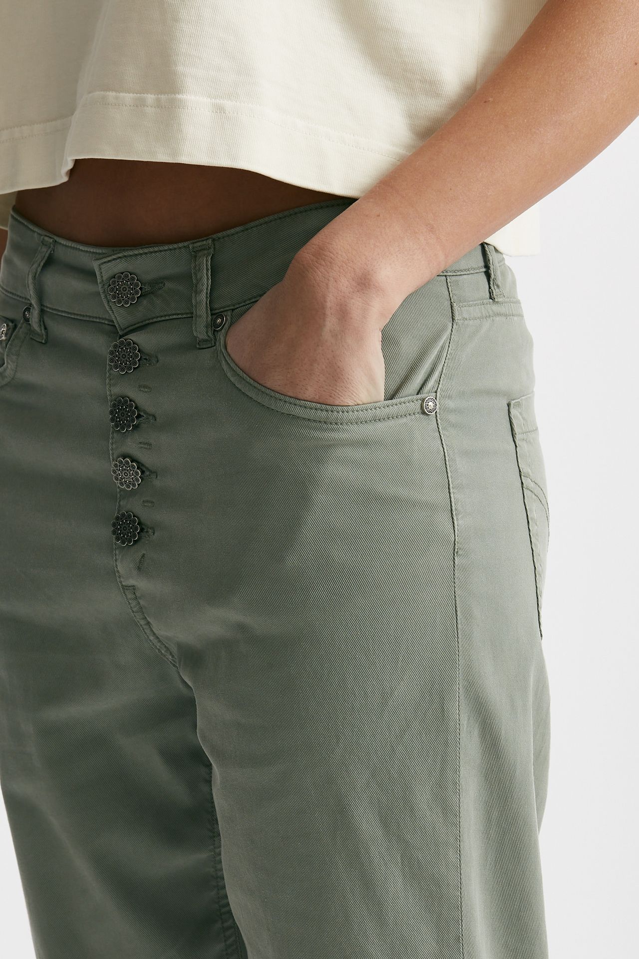 pantalone loose fit koons verde slavato women Dondup - 4