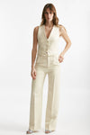 gilet intrecciato con bottoni beige women Dondup - 1