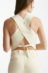 gilet intrecciato con bottoni beige women Dondup - 3
