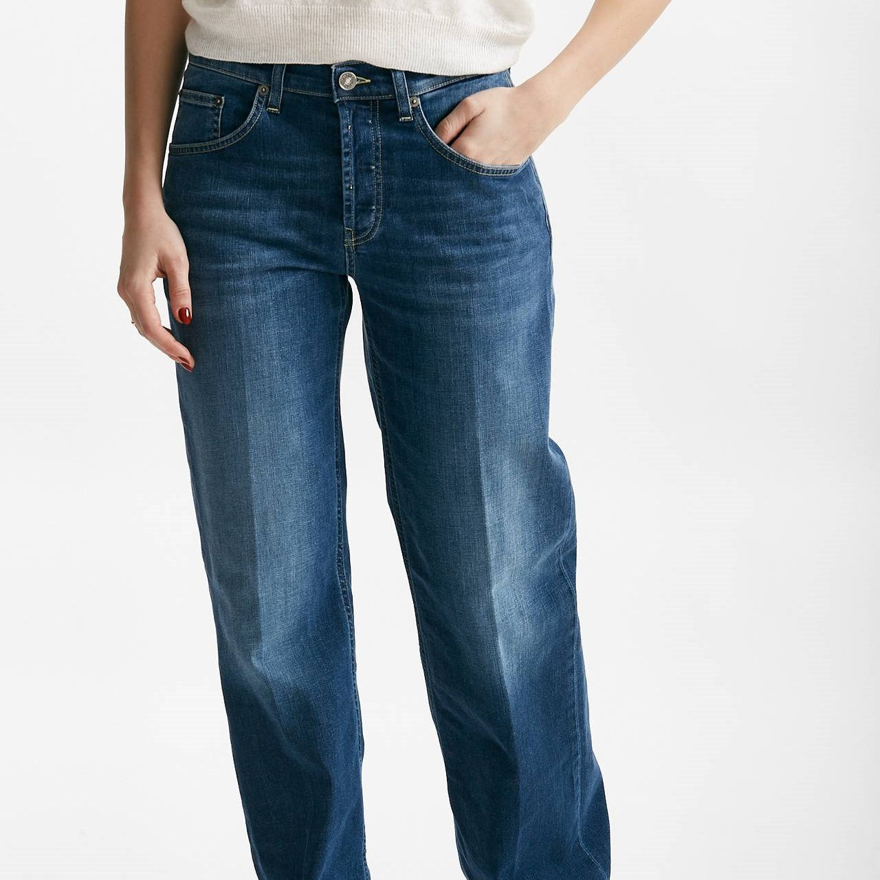 jeans jackline in denim medio women Dondup - 6