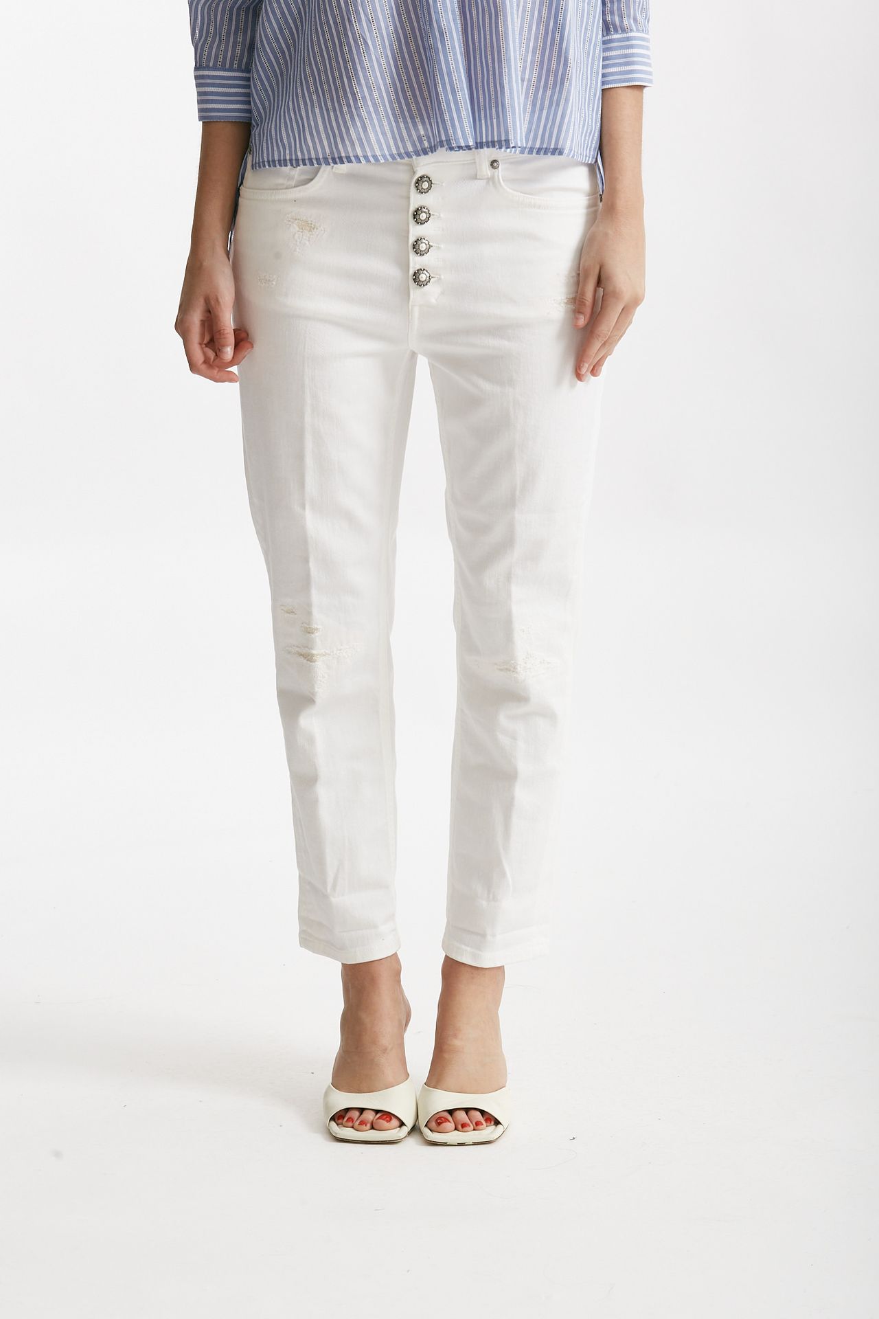jeans loose fit koons bianco women Dondup - 1