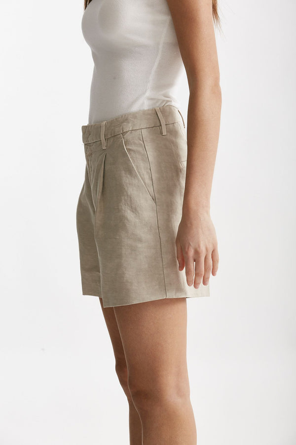 bermuda pinces beige chiaro vita alta women Dondup