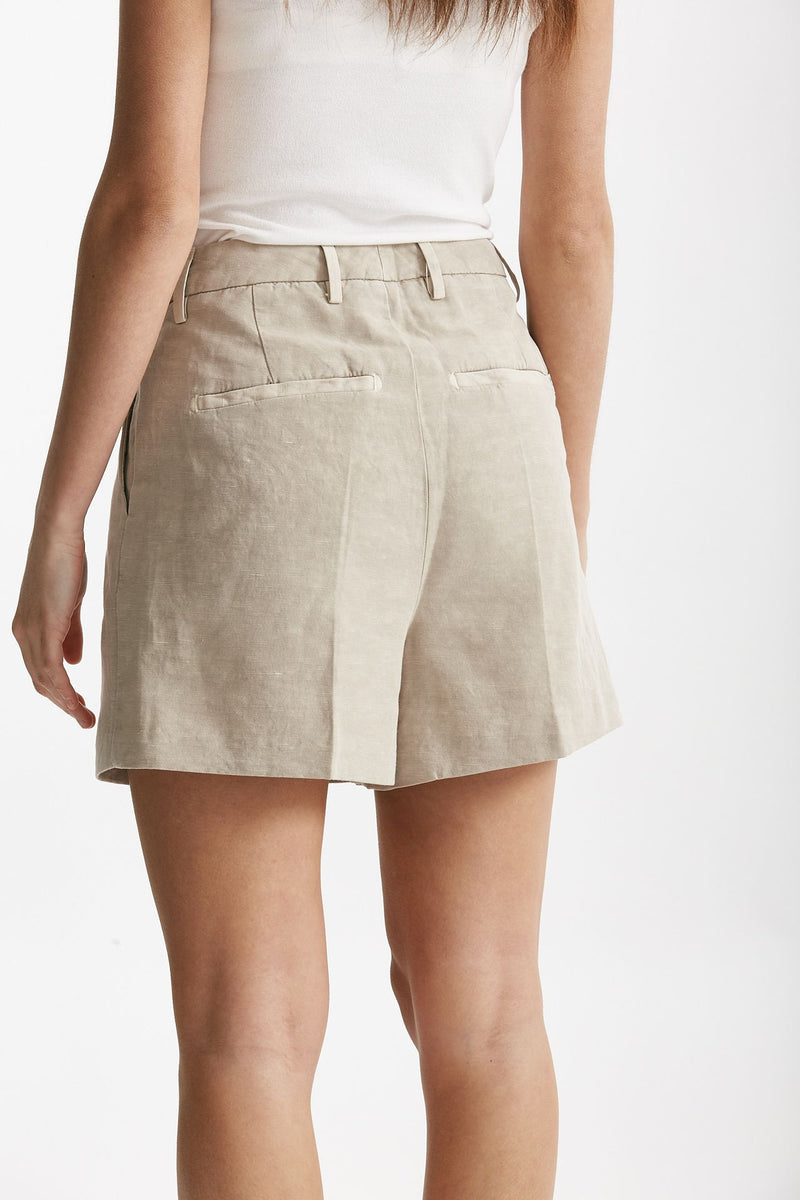 bermuda pinces beige chiaro vita alta women Dondup - 3