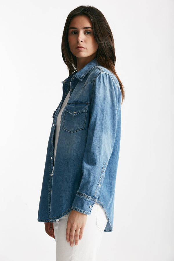 camicia in denim over women Dondup