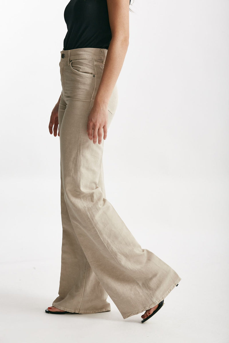 pantalone palazzo amber beige women Dondup - 3