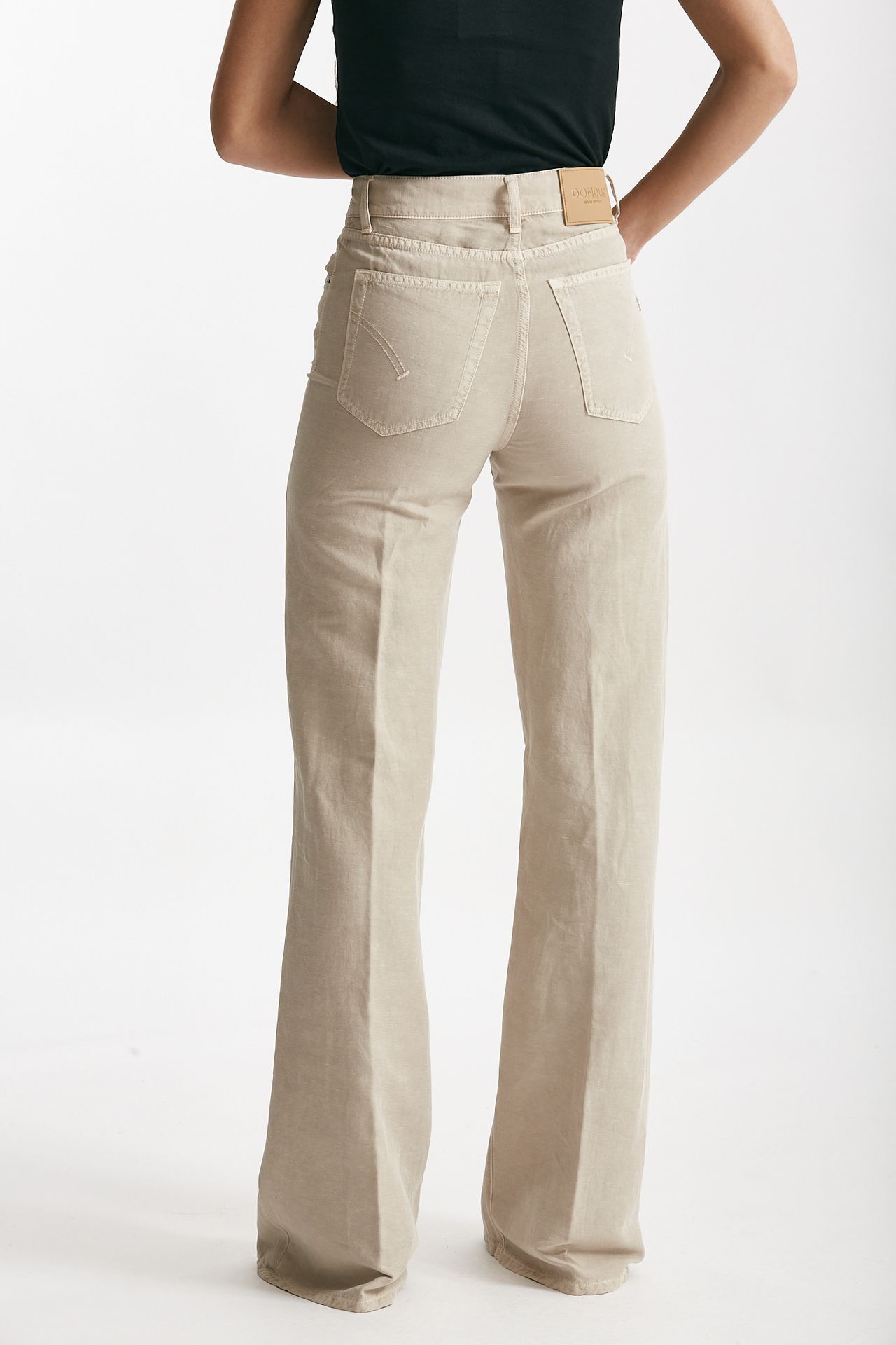 pantalone palazzo amber beige women Dondup - 4