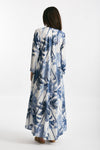 abito lungo in cotone soleil fantasia blu women Elleblue - 3