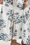 abito lungo in cotone soleil fantasia blu e grigia women Elleblue - 5
