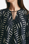 abito lungo in cotone soleil fantasia nera e bianca women Elleblue - 7