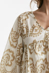 abito corto bibi fantasia panna e beige women Elleblue - 5
