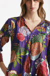 abito midi soleil crop fantasia viola e rossa women Elleblue - 5