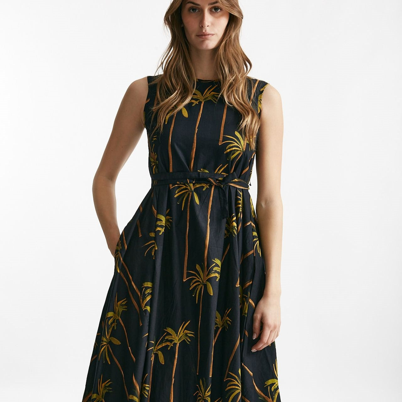 abito smanicato fantasia fondo nero women Elleblue - 7