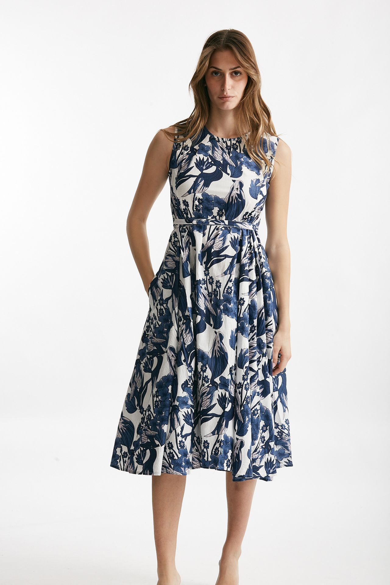 abito smanicato fantasia bianca e blu women Elleblue - 1