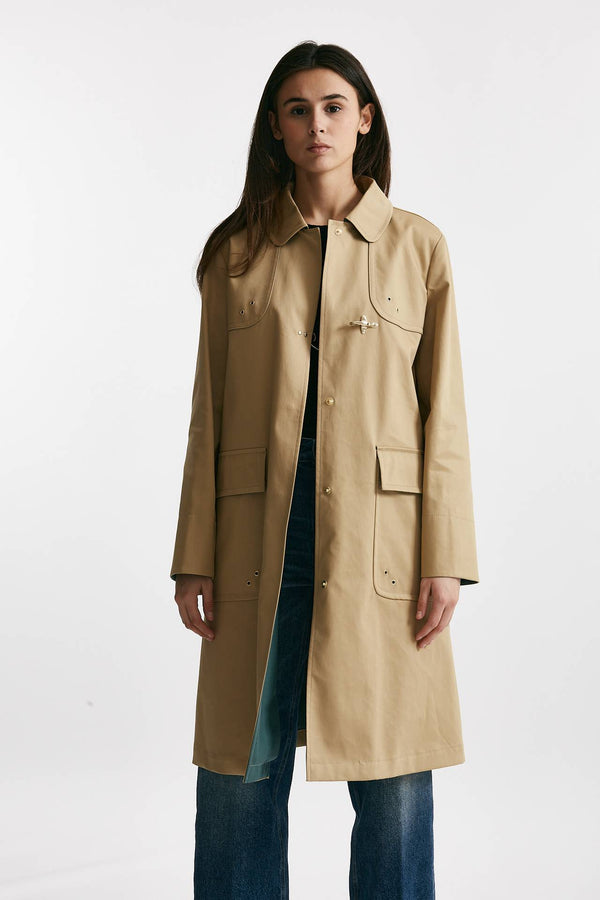 soprabito in cotone colore beige women Fay