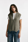 gilet in maglia fay colore verde militare maglia lavorata women Fay - 1