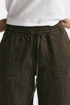pantalone jogging in lino marrone women Fay - 5